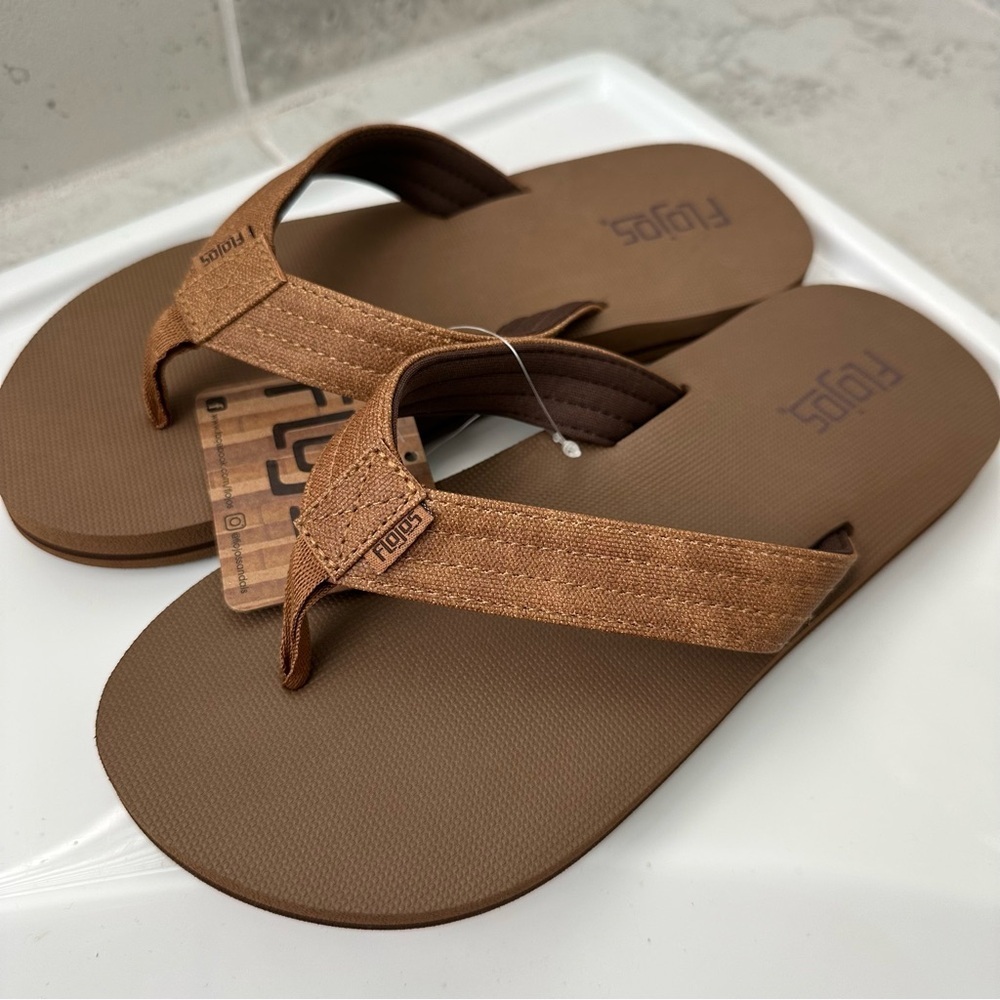 Flojos Kids Rogan Flip Flops Size 5 - Picture 4 of 12